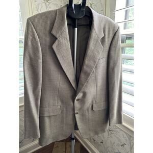 VTG 80s Corbin For Dillards Tweed Brown Blazer 46R Made In USA